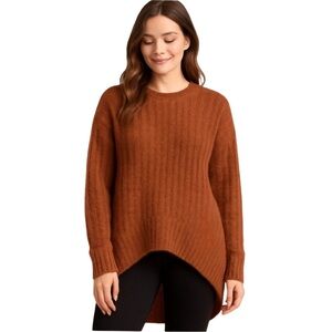 Arizona Jean Co Soft Rust High Low Sweater Small NWT Cozy Fall Winter Pullover